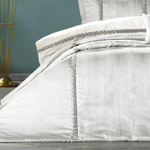 PRE-ORDER Grazia Silver Duvet & Bedpread Set
